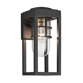 Aplica de perete exterioara Elstead metal, sticla, negru, transparent, E27, IP44 - ELS-KL-HONE-S-BKT