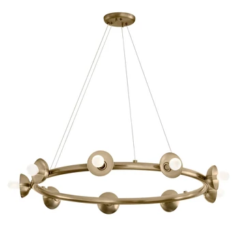 Pendul Elstead metal, sampanie, bronz, E14 - ELS-KL-PALTA9-CPZ