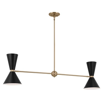 Pendul Elstead metal, negru, bronz, albE27 - ELS-KL-PHIX-2-LINEAR-CBB