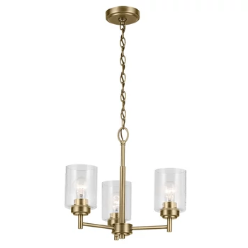 Candelabru Elstead metal, sticla, alama, transparent, E27 - ELS-KL-WINSLOW3-NBR