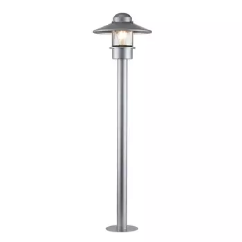 Lampadar exterior Elstead KLAMPENBORG metal, sticla, argintiu, transparent, E27, IP44 - KLAMPENBORG-BOL-SIL