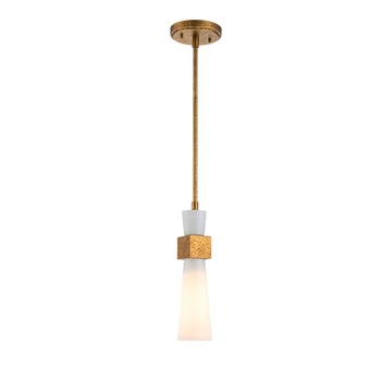 Pendul Elstead metal, rasina, sticla, auriu, opal, E27 - ELS-KRISTY-MP-DG-OPAL