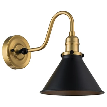 Aplica de perete  Elstead metal, negru, alama, E27 - ELS-PV1-AB-MB