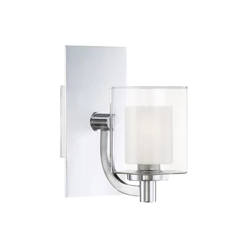 Aplica de perete pentru baie Elstead KOLT metal, sticla, crom, transparent, alb, G9, IP44 - QZ-KOLT1-PC-BATH