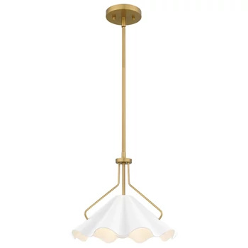 Pendul Elstead metal, alama, alb, E27 - ELS-QZ-MEJIA-1P-S-AB
