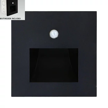 Corp de iluminat pentru scari Emithor SUNNY plastic, negru, LED, 4000K, 1W, 60lm - 70418