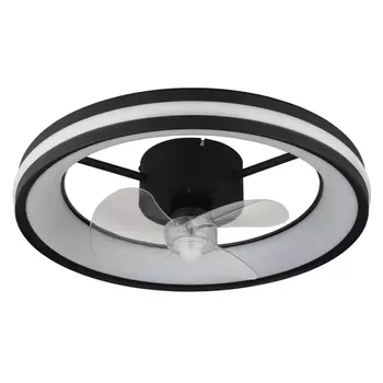 Corp iluminat cu ventilator Globo GATIAN metal, plastic. Negru, alb, transparent, LED, 2700K - 6500K, 30W, 2215lm - 03651
