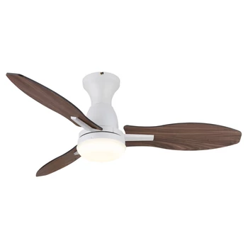 Ventilator Globo GALE metal, acril, maro, alb, LED, 22W, 3000-6000K, 1897 Lm - 03671W