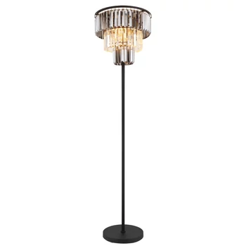 Lampadar Globo NAXIS metal, sticla, negru, fumuriu, E27 - 15695S