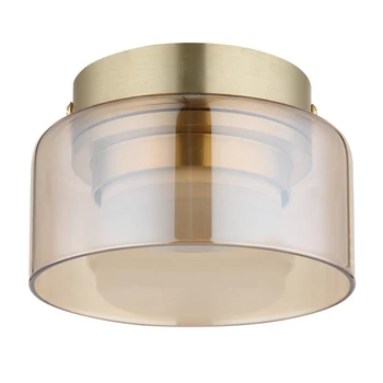 Plafoniera Globo HIGGINS metal, sticla, auriu, chihlimbar, GX53, 6W, 1800K, 300Lm - 16055DG