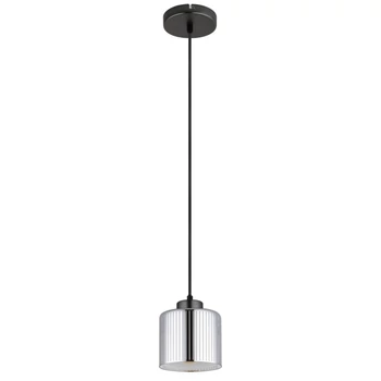 Pendul Globo FELICIA metal, sticla, crom, negru, E27 - 16056H