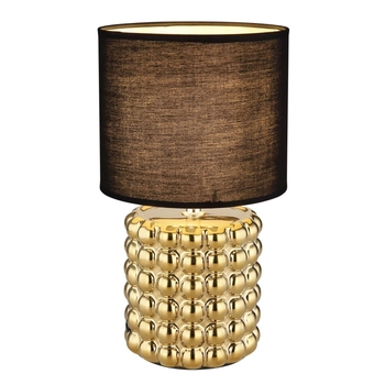 Veioza Globo VALENTINO ceramica, textil, auriu, negru, E14 - 21626