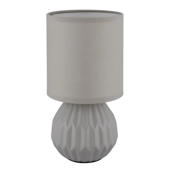 Veioza Globo SYLAS ceramic, textil, gri, E14 - 21730G