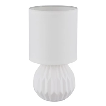 Veioza Globo SYLAS ceramic, textil, alb, E14 - 21730W