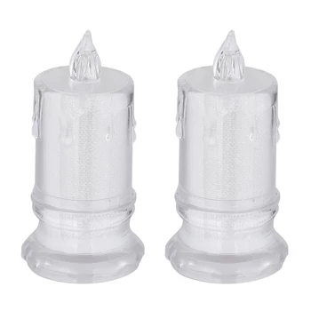 Lampa decor Globo CANDLE plastic, transparent, LED, 0.25W, 2900K - 28075-2