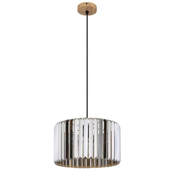 Pendul Globo RUN metal, cristal, maro, fumuriu, E27 - 30229146