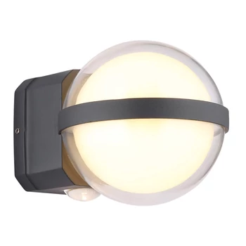 Aplica exterior Globo ILLI metal, plastic, antracit, transparent, LED, 12W, 3000K, 1320lm, IP54 - 34157