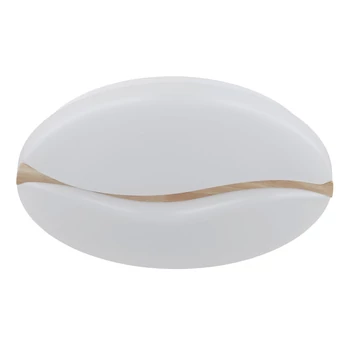 Plafoniera Globo LETICIA metal, lemn, plastic, alb, maro, LED, 24W, 3000-4200-6000K, 1910Lm - 41790-18
