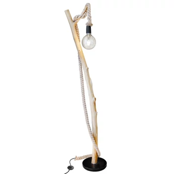 Lampadar  Globo NERIDA lemn, maro, canepa franghie, E27 - 42060146X