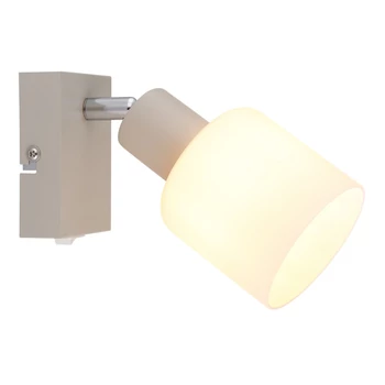 Aplica de perete Globo TRENT metal, sticla, nisipiu, alb, E14 - 54114-1