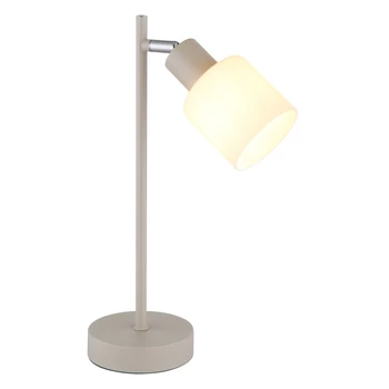 Veioza Globo TRENT metal, sticla, nisipiu, alb, E14 - 54114-1T