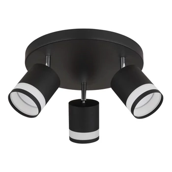 Spot Globo LUCERO metal, plastic, negru, alb, GX53, 21W, 3000K, 3x 364Lm - 57852-3