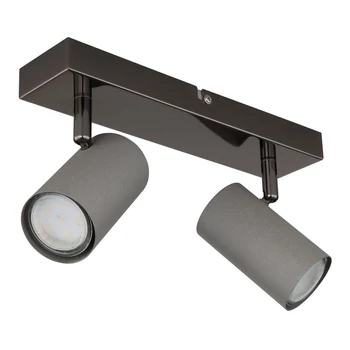 Spot Globo ROBBY metal, crom, negru, GU10 - 57911-2S