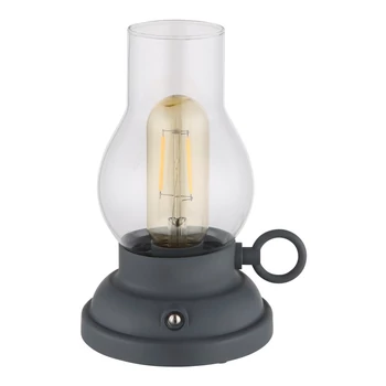 Lampa decor Globo PETRO plastic, sticla, antracit, transparent, chihlimbar, LED, 1W, 2700K, 65Lm - 58016A