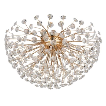 Plafoniera Globo KATRINA metal, cristal, auriu, transparent, G9, 21W, 3000K, 2100Lm - 64135D1