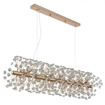 Pendul Globo KATRINA metal, cristal, auriu, transparent, G9, 42W, 3000K, 4200Lm - 64135H4
