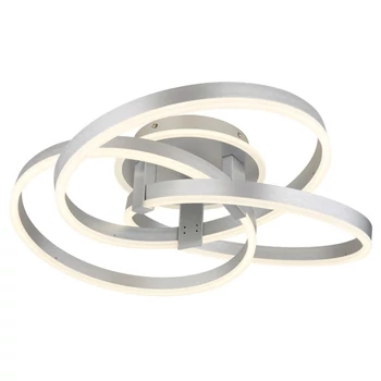 Plafoniera Globo HERWIG metal, acril, gri, alb, LED, 56W, 2700-6000K, 688+485Lm - 67163-56