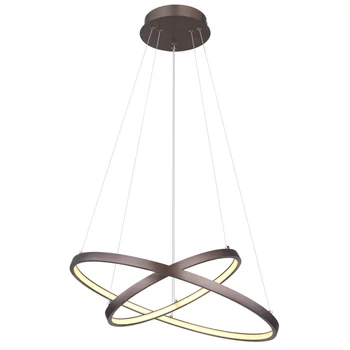 Pendul Globo RALPH metal, plastic, cafeniu, transparent, LED, 3000K, 42W, 1500lm - 67192-42BR