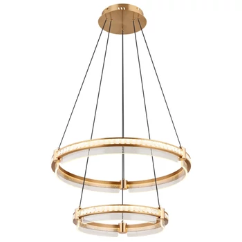 Pendul Globo BLONDIE metal, cristal, auriu, transparent, LED, 78W, 2700K-6000K, 430-4143lm - 67196-78H