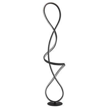 Lampadar Globo SWIRL metal, acril, negru, LED, 36W, 4000K, 1810 Lm - 67341SS