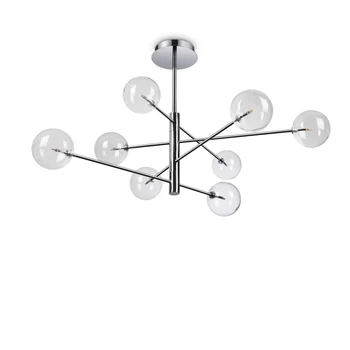 Pendul IdealLux EQUINOXE SP8 CROMO metal, stical, crom, transparent, G4, 3000K, 2W, 160lm - 275178