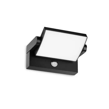 Aplica de perete exterioara cu senzor de miscare IdealLux SWIPE AP NERO metal, plastic, negru, alb, LED, 3000K, 21W, 2300lm, IP54 - 287737