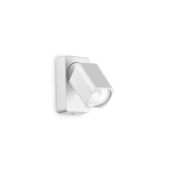 Aplica de perete IdealLux RUDY AP1 SQUARE metal, alb, GU10 - 294766