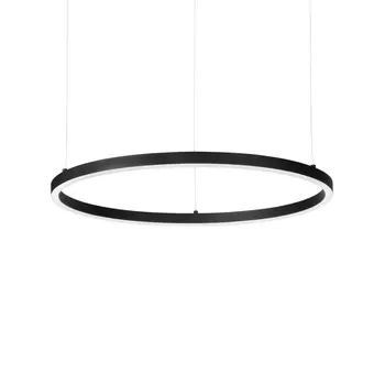 Pendul IdealLux ORACLE SLIM SP D090 ROUND DALI BK metal, plastic, negru, dimabil (DALI), LED, 3000K, 43W, 4600lm - 304427