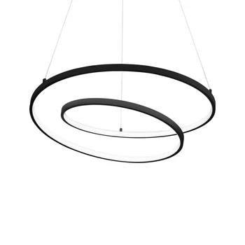 Pendul IdealLux OZ SP D80 DALI NERO metal, negru, dimabil (DALI), LED, 3000K, 55W, 6100lm - 304588