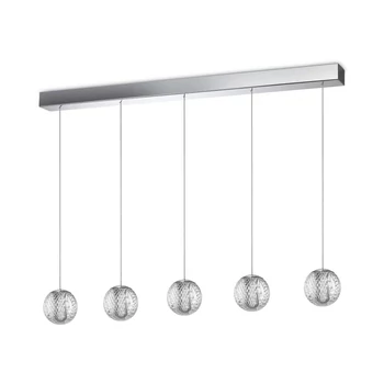 Pendul IdealLux DIAMOND SP5 metal, acril, crom transparent, LED, 3000K, 27W, 2750lm - 305325