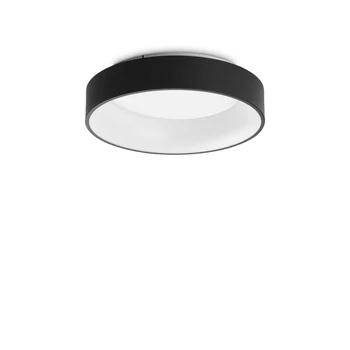 Plafoniera IdealLux ZIGGY PL D45 NERO metal, plastic, alb, LED, 3000K, 30W, 3800lm - 307206