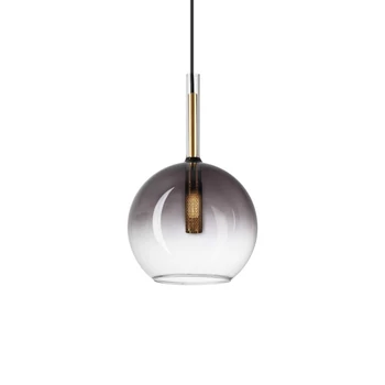 Pendul IdealLux EMPIRE SP1 SFERA metal, sticla, auriu, transparent, fumuriu, G9 - 309811