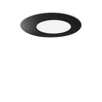 Plafoniera IdealLux IRIDE PL D60 metal, plastic, negru, alb, LED, 3000K, 23W, 1900lm - 312507