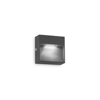 Aplica de perete exterioara IdealLux DEDRA AP BIG metal, antracit, LED, 3000K, 3W, 200lm, IP65 - 316871