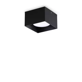 Plafoniera IdealLux SPIKE PL1 SQUARE metal, negru, GX53 - 317496