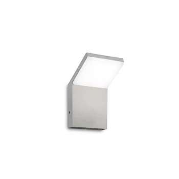 Aplica de perete exterioara IdealLux STYLE AP metal, plastic, gri, alb, 4000K, 9W, 1100lm, IP54 - 322643