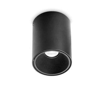 Plafoniera IdealLux NITRO PL ROUND metal, plastic, negru, LED, 3000K, 25W, 2350lm - 322711