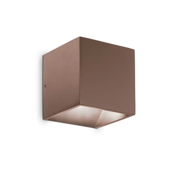 Aplica de perete exterioara IdealLux RUBIK AP metal, cafeniu, LED, 3000K, 8.5W, 700lm, IP54 - 326627