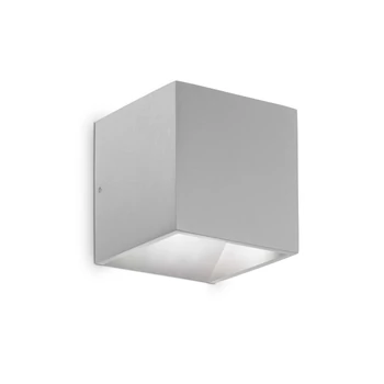 Aplica de perete exterioara IdealLux RUBIK AP metal, gri, LED, 3000K, 8.5W, 700lm, IP54 - 326849