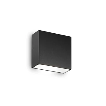 Aplica de perete exterioara IdealLux TETRIS-1 AP1 metal, sticla, negru, transparent, G9, IP44 - 326955